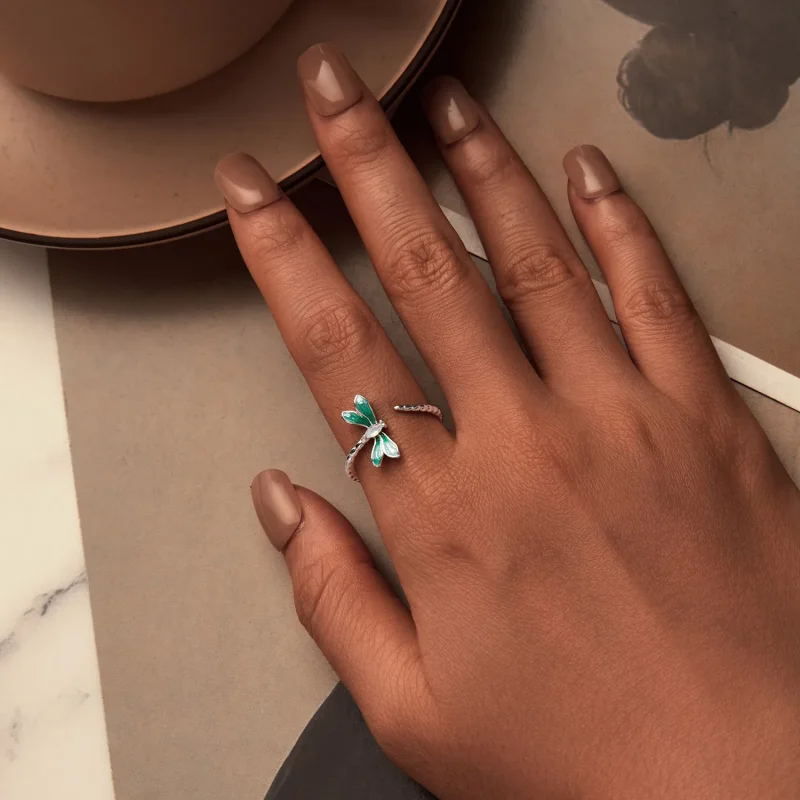 (kép) Pandora stílusú Dragonfly Open Ring - BSR537-E - Megtekintés 4