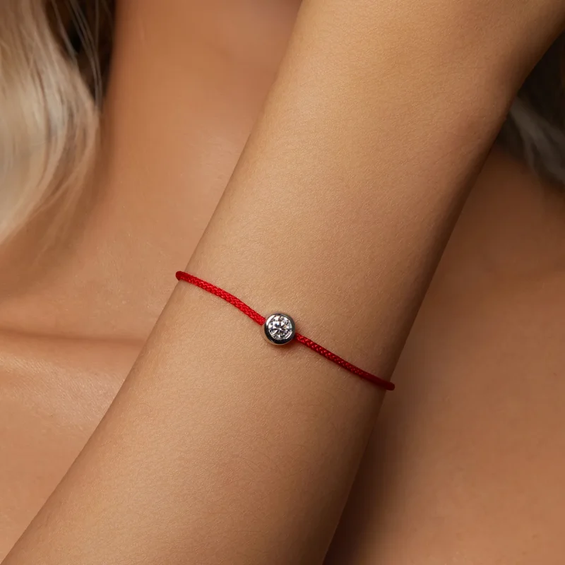 (kép) Pandora stílusú finom moissanite vörös kötél karkötő (egy tanúsítvány) - MSB014 - Megtekintés 4