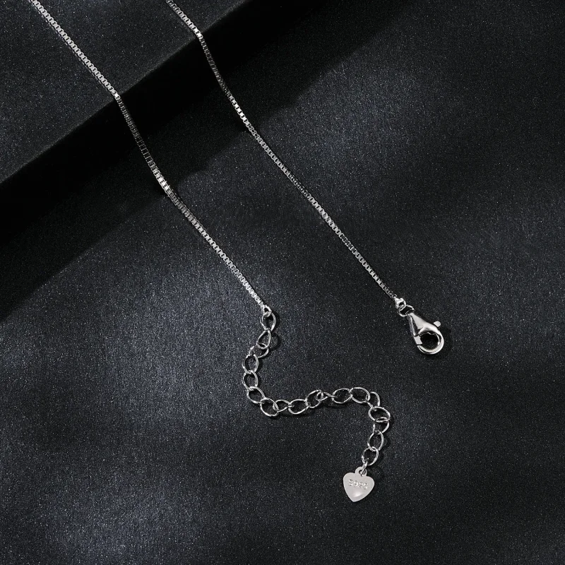 (kép) Pandora stílusú finom szív alakú moissanite gallér nyaklánc (egy tanúsítvány) - - Megtekintés 4