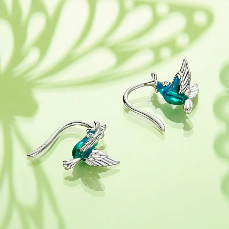 (kép) Pandora stílusú kolibri fülhook - BSE990 - Megtekintés 4