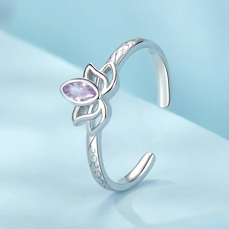 (kép) Pandora stílusú Lotus Ring - SCR1020-E - Megtekintés 2