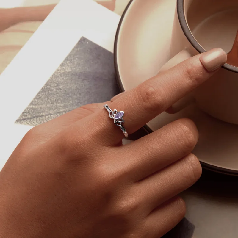 (kép) Pandora stílusú Lotus Ring - SCR1020-E - Megtekintés 5