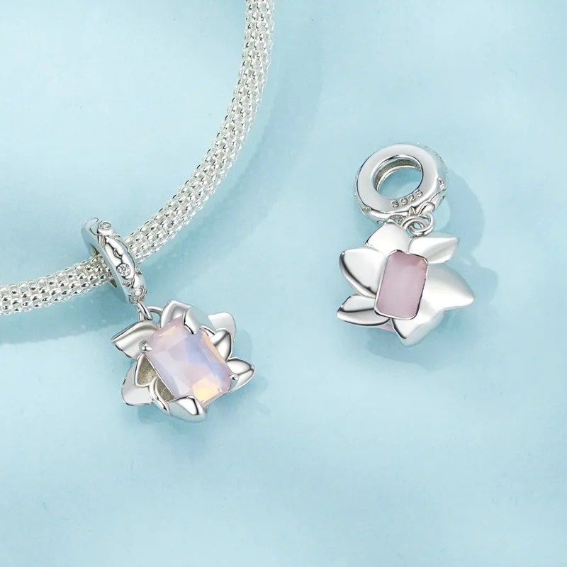 (kép) Pandora stílusú lótusz Charm - SCC2730 - Megtekintés 4