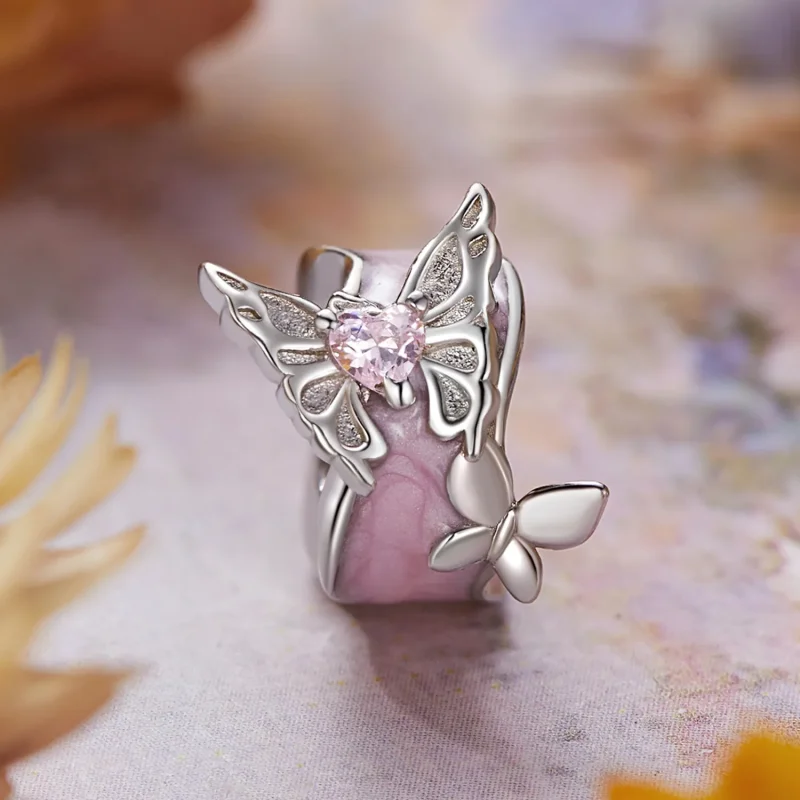 (kép) Pandora stílusú Monet Butterfly Silicone Spacer gyöngyök - BSC991 - Megtekintés 2