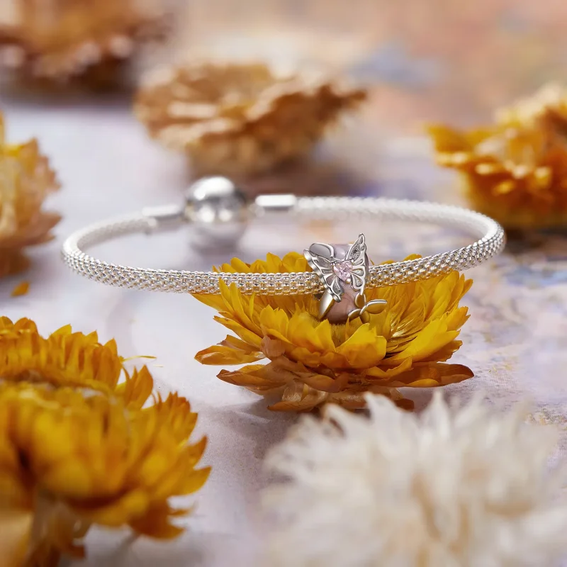 (kép) Pandora stílusú Monet Butterfly Silicone Spacer gyöngyök - BSC991 - Megtekintés 4