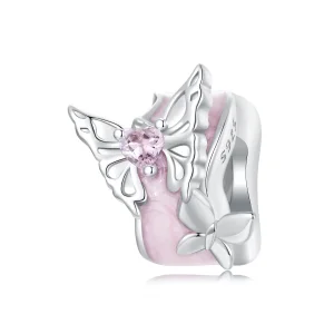 (kép) Pandora stílusú Monet Butterfly Silicone Spacer gyöngyök - BSC991