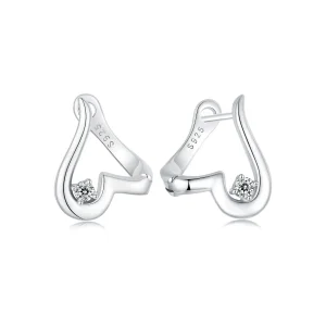 Pandora stílusú szerelmi fülbevalók - BSE970 (kép) Pandora stílusú szerelmi fülbevalók - BSE970