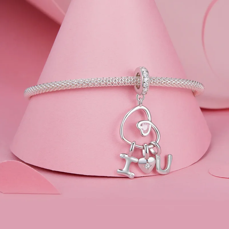 (kép) Pandora stílusú Valentin levél szerelmi Charm - BSC972 - Megtekintés 3