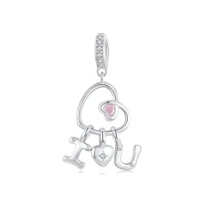 (kép) Pandora stílusú Valentin levél szerelmi Charm - BSC972