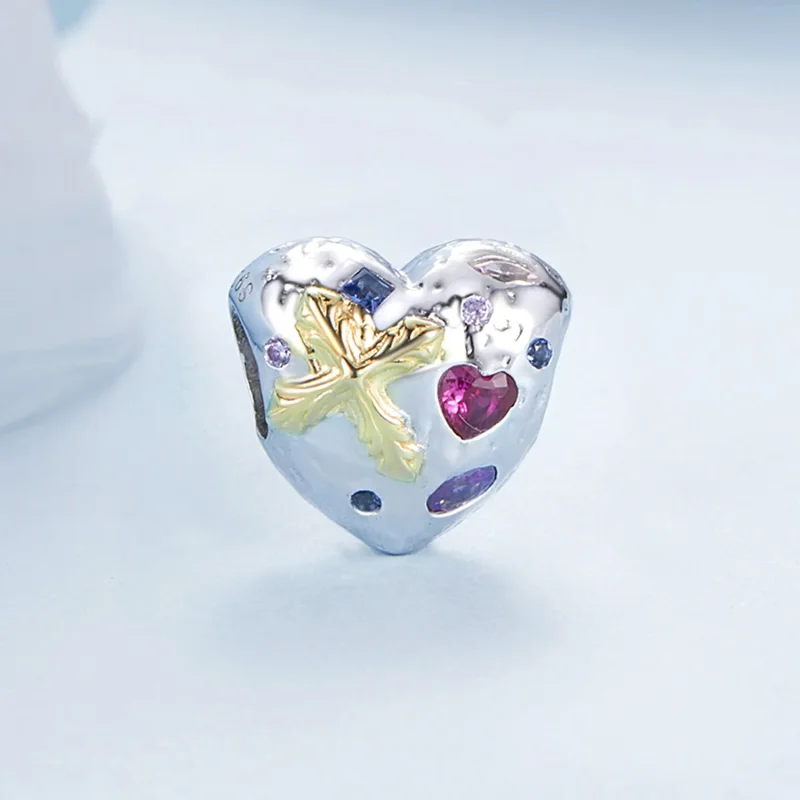 (kép) Pandora stílusú vintage Cross Heart - BSC1006 - Megtekintés 2