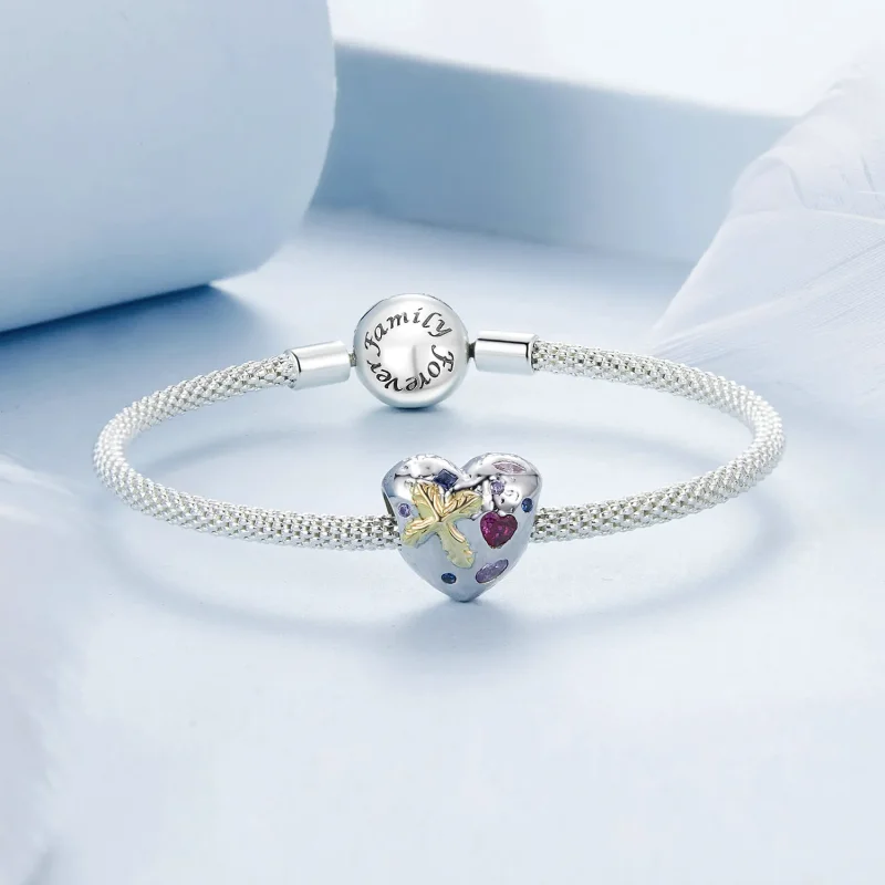 (kép) Pandora stílusú vintage Cross Heart - BSC1006 - Megtekintés 5