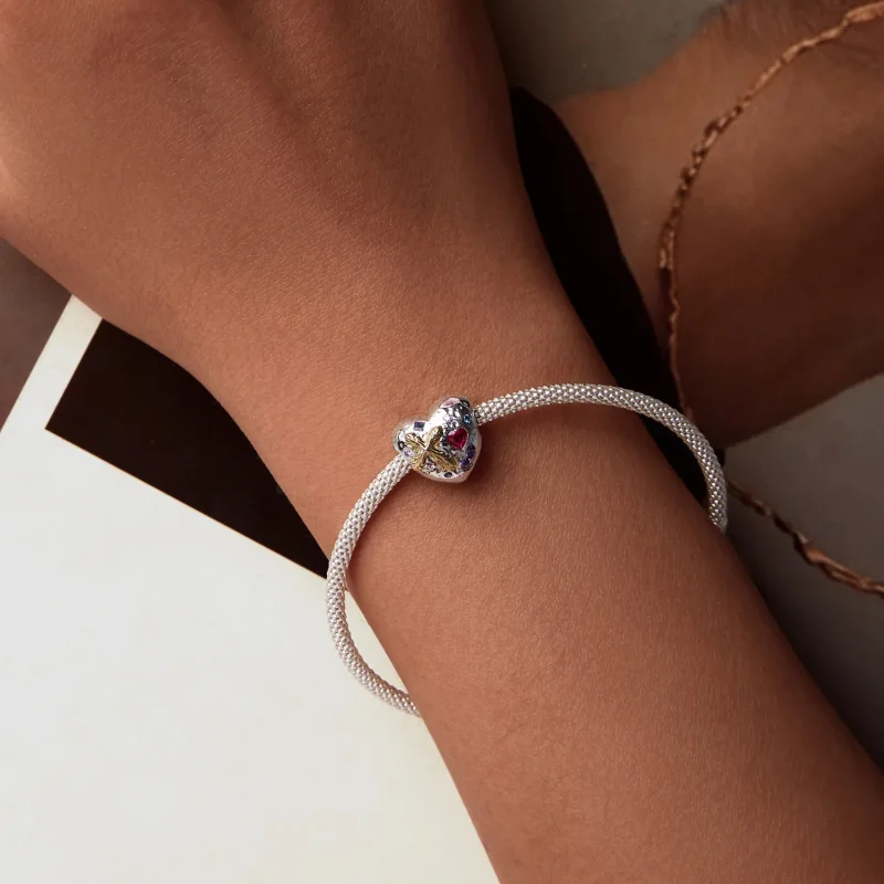 (kép) Pandora stílusú vintage Cross Heart - BSC1006 - Megtekintés 6