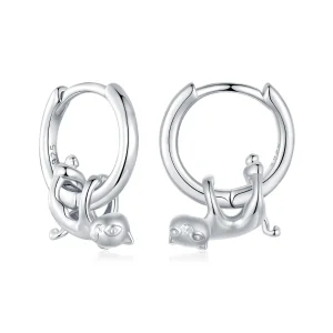 Pandora stílusú aranyos macska fülklipek - SCE1756 (kép) Pandora stílusú aranyos macska fülklipek - SCE1756