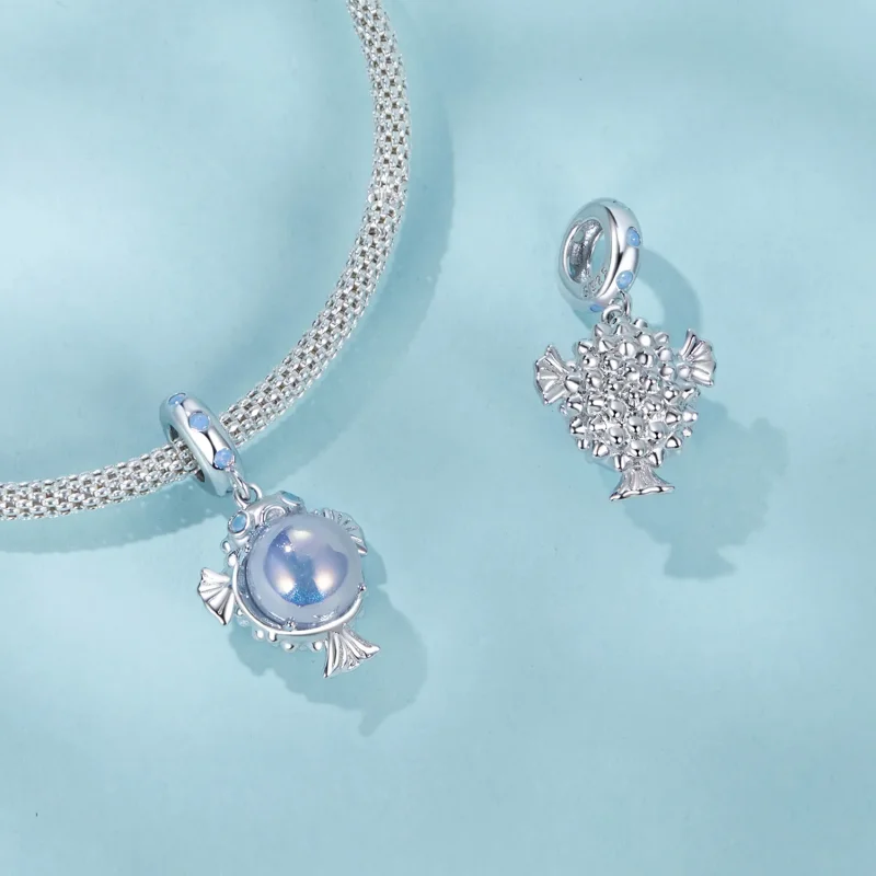 (kép) Pandora stílusú óceáni puffer Charm - SCC2798 - Megtekintés 5