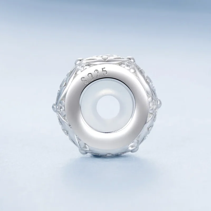 (kép) Pandora stílusú dombornyomott mintázatú szilikon spacer Charm - BSC1011 - Megtekintés 3