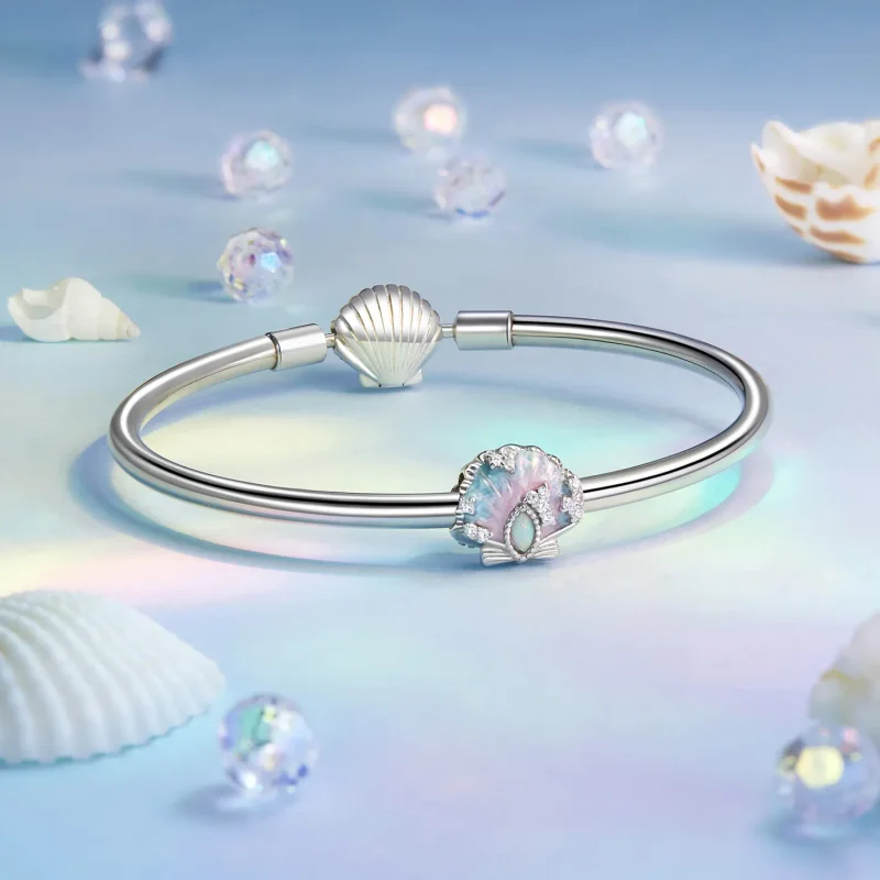 (kép) Pandora stílusú fantasy színes kagyló Charm - BSC1017 - Megtekintés 5