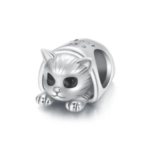 (kép) Pandora stílusú, hangulatos macskaház Charm - SCC2797