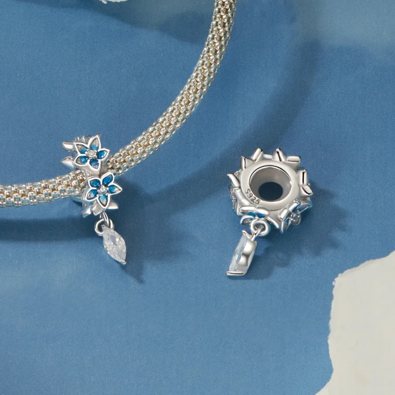 (kép) Pandora stílusú kis Delphinium Charm - BSC1028 - Megtekintés 5