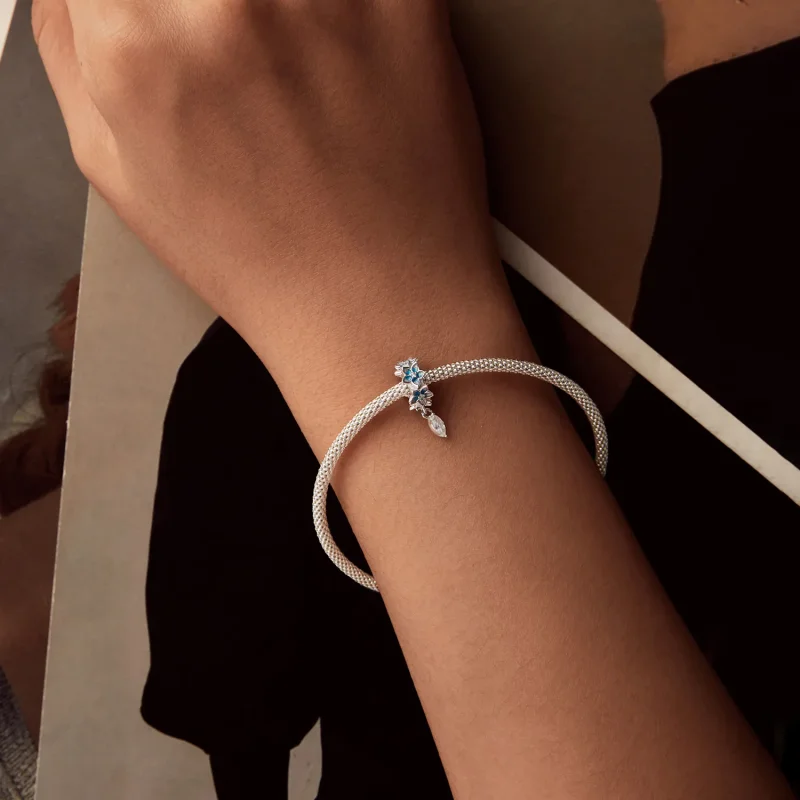 (kép) Pandora stílusú kis Delphinium Charm - BSC1028 - Megtekintés 6