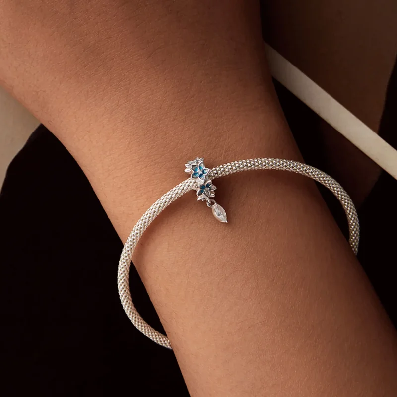 (kép) Pandora stílusú kis Delphinium Charm - BSC1028 - Megtekintés 7
