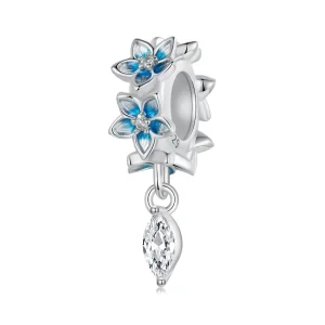 Pandora stílusú kis Delphinium Charm - BSC1028 (kép) Pandora stílusú kis Delphinium Charm - BSC1028