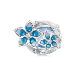 Pandora stílusú kis Delphinium virág Charm - BSC1029 (kép) Pandora stílusú kis Delphinium virág Charm - BSC1029