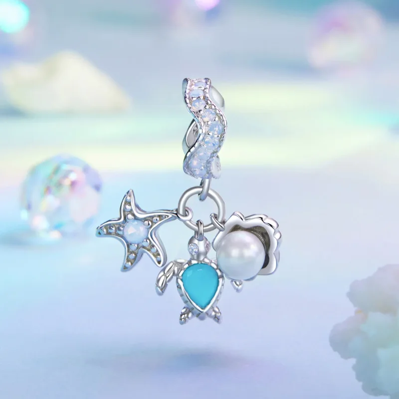 (kép) Pandora stílusú kék óceáni Charm - BSC992 - Megtekintés 2