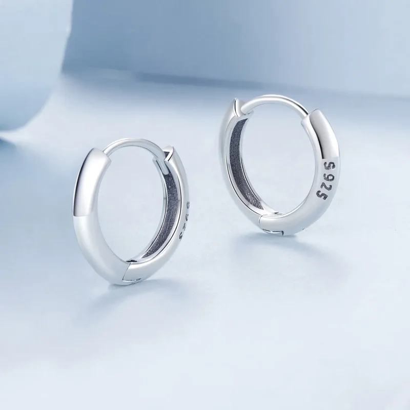 (kép) Pandora stílusú klasszikus sterling ezüst fülbevalók - BSE1016 - Megtekintés 3