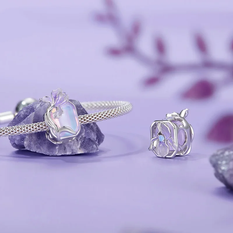 (kép) Pandora stílusú kristály írisz Charm - BSC1032 - Megtekintés 4