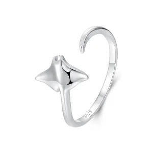 (kép) Pandora stílusú Manta Ray Open Ring - SCR1037-E