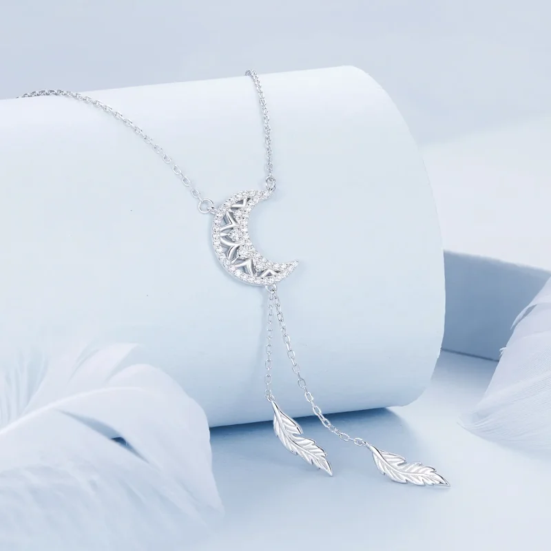 (kép) Pandora stílusú Moon Dreamcatcher nyaklánc - BSN390 - Megtekintés 2
