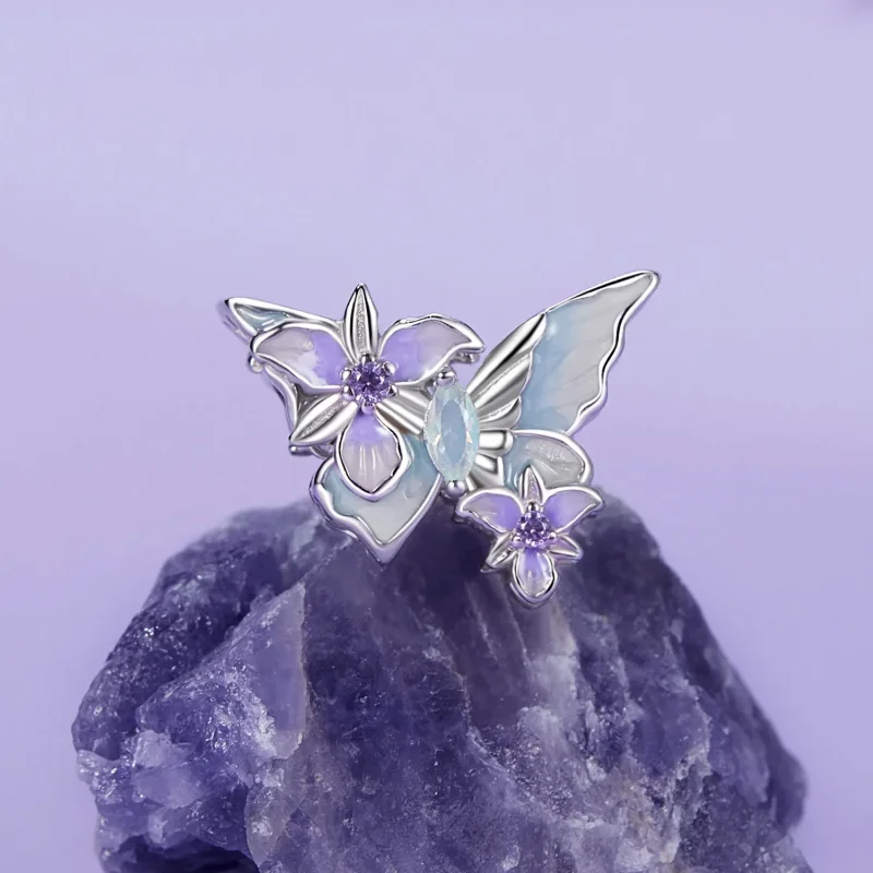 (kép) Pandora stílusú pillangó írisz Charm - BSC1030 - Megtekintés 2