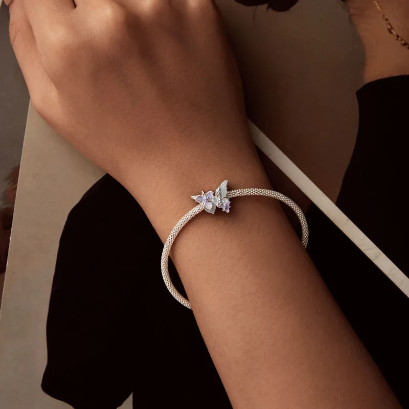 (kép) Pandora stílusú pillangó írisz Charm - BSC1030 - Megtekintés 6