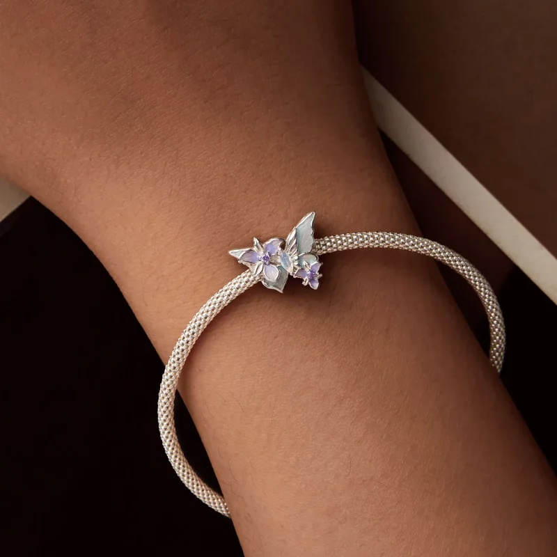 (kép) Pandora stílusú pillangó írisz Charm - BSC1030 - Megtekintés 7