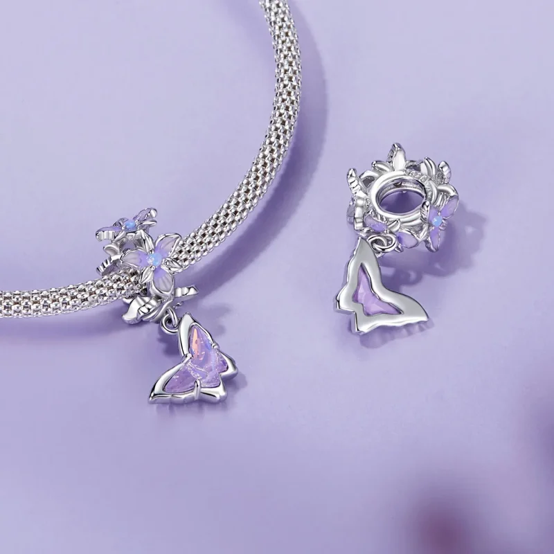 (kép) Pandora stílusú pillangó írisz Charm - BSC1033 - Megtekintés 5