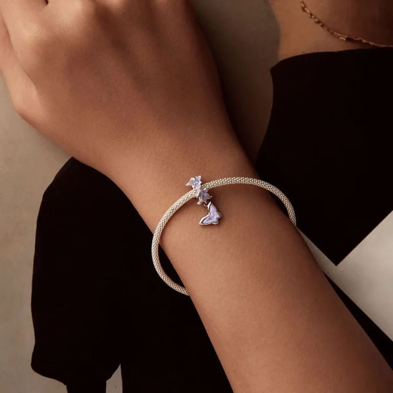 (kép) Pandora stílusú pillangó írisz Charm - BSC1033 - Megtekintés 6