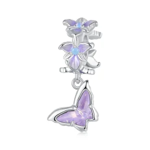 (kép) Pandora stílusú pillangó írisz Charm - BSC1033