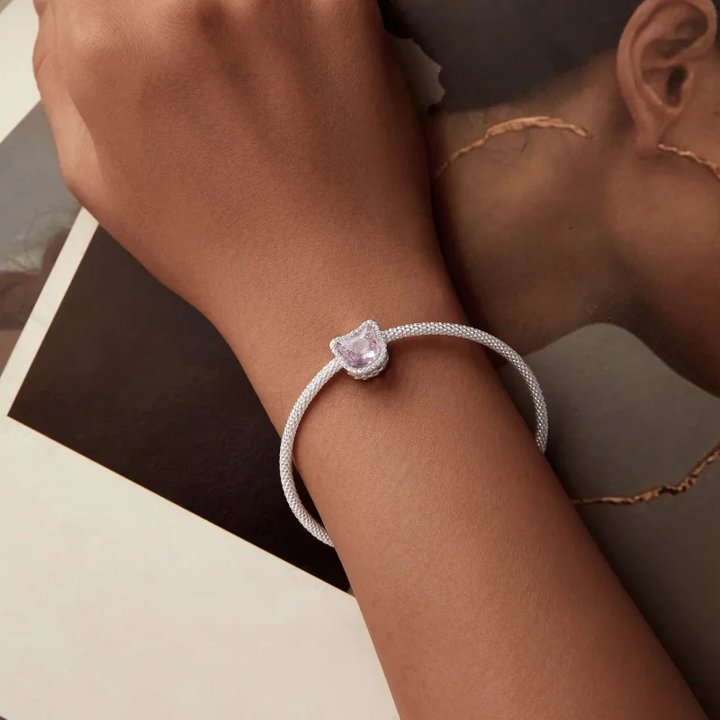 (kép) Pandora stílusú Pink Cat Charm - BSC1020 - Megtekintés 6