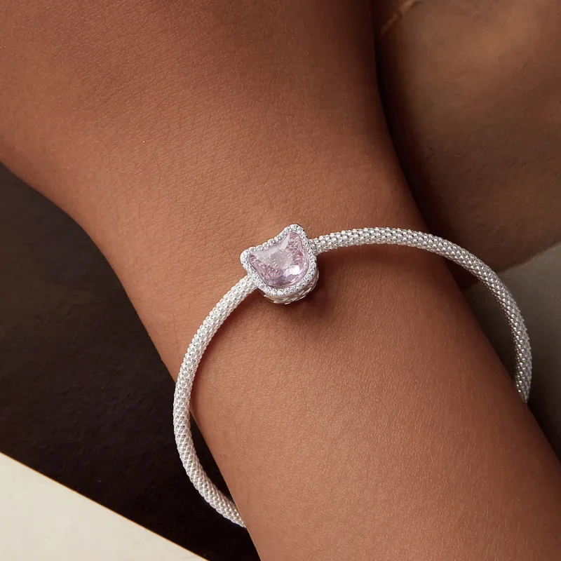 (kép) Pandora stílusú Pink Cat Charm - BSC1020 - Megtekintés 7