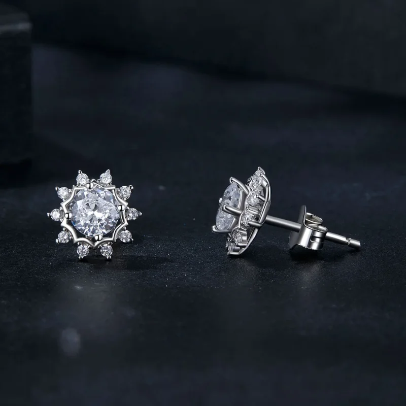 (kép) Pandora stílusú ragyogó szépség 0,5 kt Moissanit fülbevalók (két tanúsítvány) - - Megtekintés 4