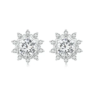 Pandora stílusú ragyogó szépség 0,5 kt Moissanit fülbevalók (két tanúsítvány) - MSE048 (kép) Pandora stílusú ragyogó szépség 0,5 kt Moissanit fülbevalók (két tanúsítvány) - MSE048