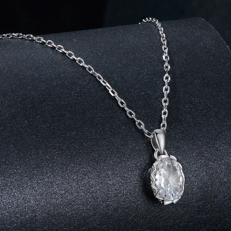(kép) Pandora stílusú ragyogó szépség 1ct Moissanite nyaklánc (egy tanúsítvánnyal) - M - Megtekintés 2