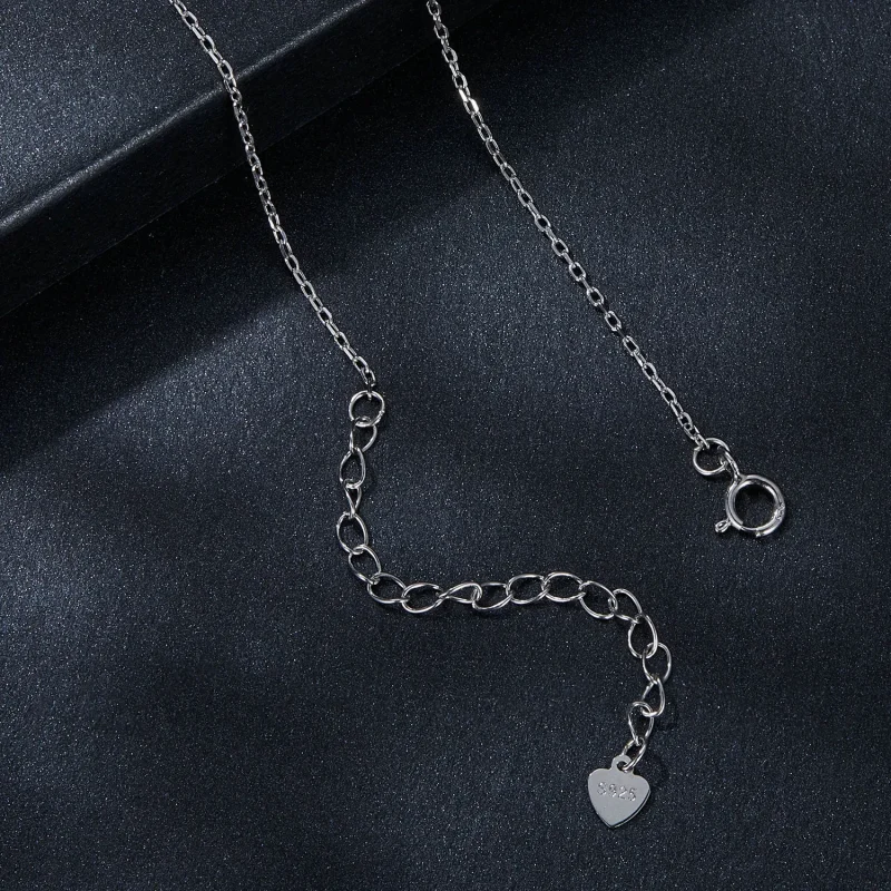 (kép) Pandora stílusú ragyogó szépség 1ct Moissanite nyaklánc (egy tanúsítvánnyal) - M - Megtekintés 4