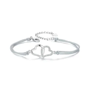 Pandora stílusú reteszelő szív karkötő - SCB274 (kép) Pandora stílusú reteszelő szív karkötő - SCB274