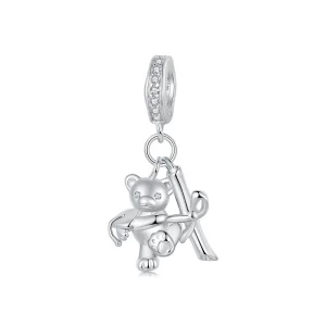 (kép) Pandora stílusú érettségi medve Charm - SCC2837