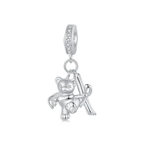 (kép) Pandora stílusú érettségi medve Charm - SCC2837
