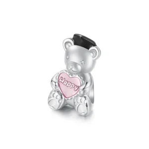 (kép) Pandora stílusú érettségi medve Charm - SCC2838