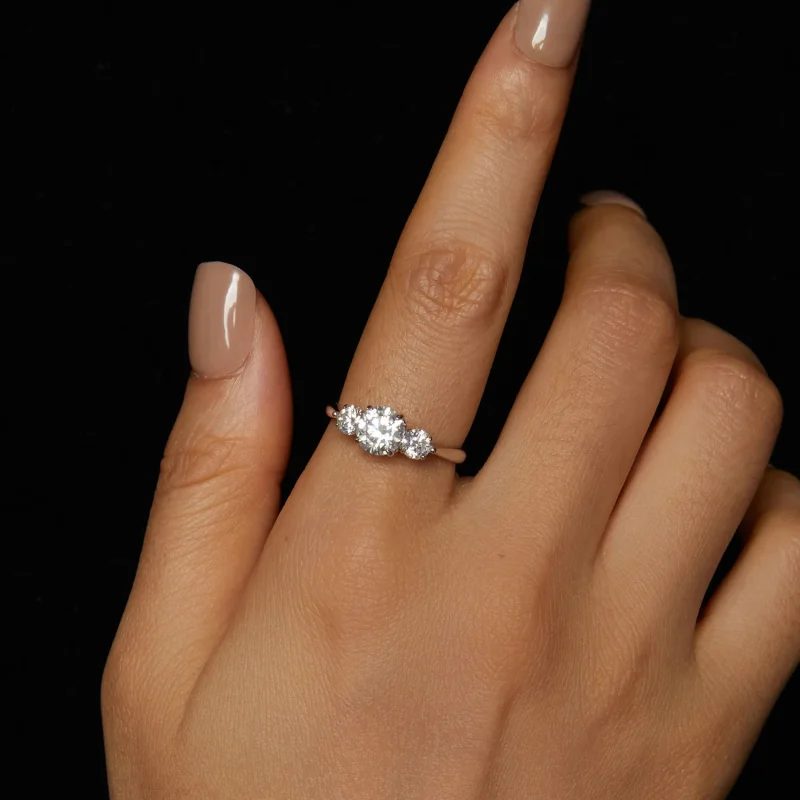 (kép) Pandora stílusú romantikus 1CT Moissanite Ring - MSR051-E - Megtekintés 4