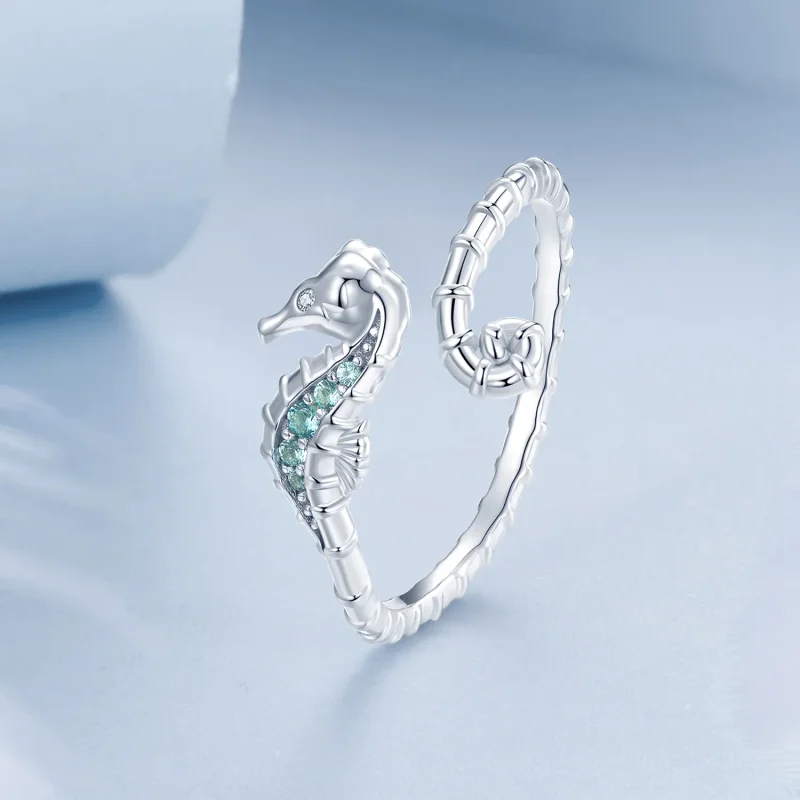 (kép) Pandora stílusú Seahorse Open Ring - BSR559-E - Megtekintés 2