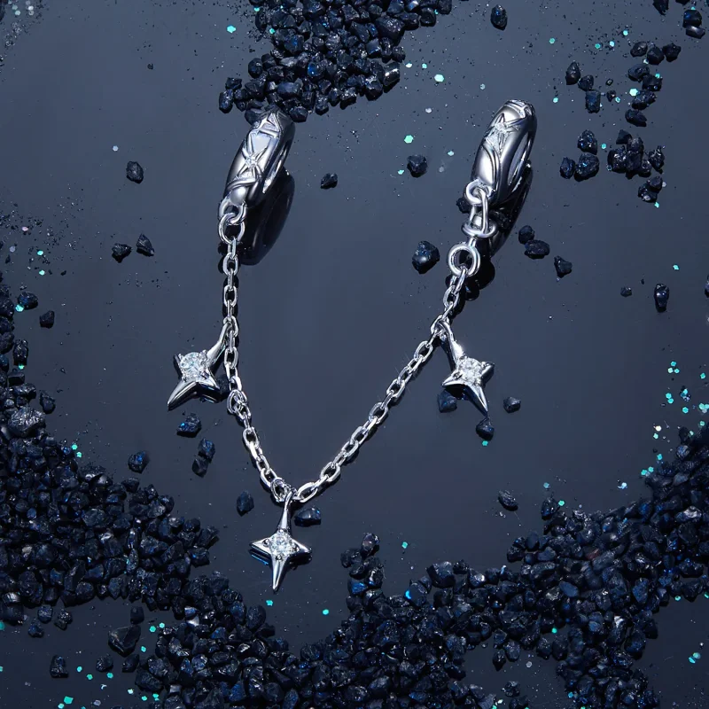 (kép) Pandora stílusú Starburst biztonsági lánc - SCC2789 - Megtekintés 3